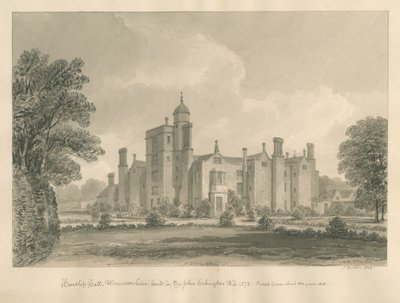 वॉस्टरशायर - हिंडलिप्स हॉल: सीपिया ड्राइंग, 1833 द्वारा जॉन बकलर