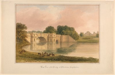 ब्लेनहेम, ऑक्सफ़ोर्डशायर में ब्रिज का पश्चिमी दृश्य द्वारा जॉन बकलर, एफएसए