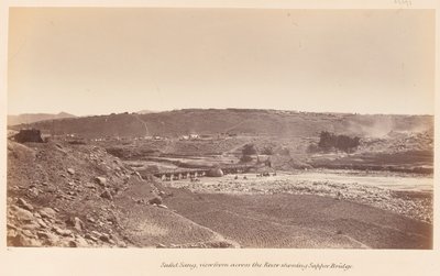 सैफेड ब्रिज दिखाते हुए नदी के उस पार से देखा गया , 1878 लगभग द्वारा जॉन बर्क