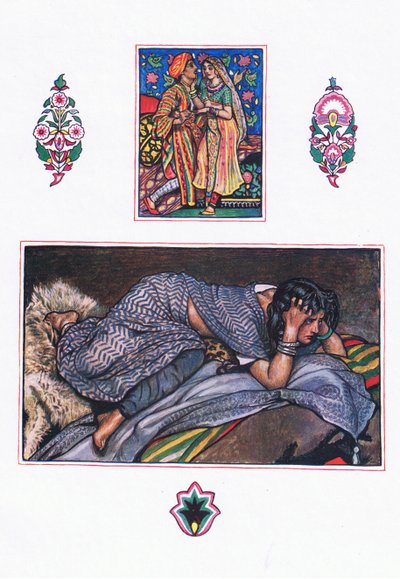 सुनसान जिप्सी गीत: हिल्साइड कैंप, द गार्डन ऑफ़ काम (और भारत के अन्य गीत), 1920 से चित्रण द्वारा जॉन बयम लिस्टन शॉ