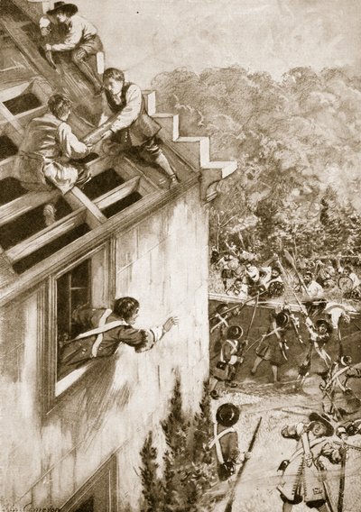डंकल्ड का हमला, 21 अगस्त 1689 (लिथो) द्वारा जॉन कैमरन