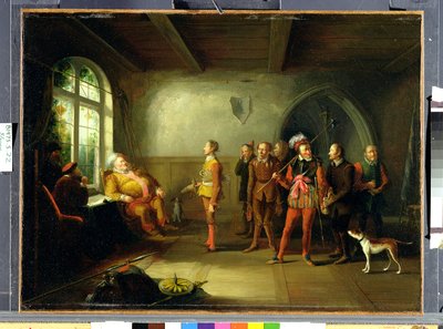 फेलस्टाफ और रंगरूट, &39;हेनरी चतुर्थ, भाग II&39; III, ii, c.1818 द्वारा जॉन कावे