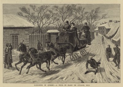क्यूबेक में स्लीव्ज़िंग, सिटाडेल हिल पर चार-हाथ में द्वारा जॉन चार्ल्स डॉलमैन