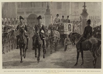 महामहिम के ड्राइंग-रूम, HRH ऑफ वेल्स ने ड्राइंग-रूम के बाद मार्लबोरो हाउस के लिए पैलेस छोड़ दिया द्वारा John Charlton