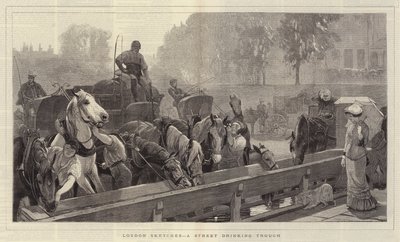 लंदन स्केच, एक स्ट्रीट ड्रिंकिंग गर्त द्वारा John Charlton