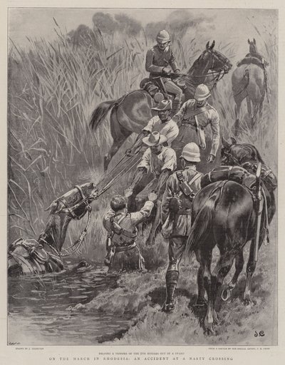 रोड्सिया में मार्च पर, एक बुरा क्रॉसिंग पर एक दुर्घटना द्वारा John Charlton