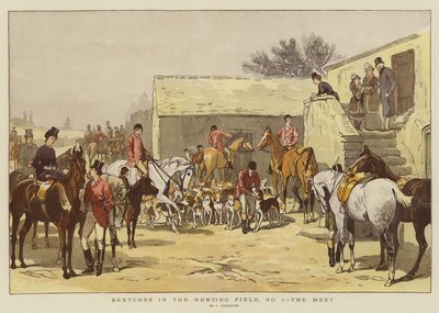 हंटिंग फील्ड में स्केच, नंबर 1, मीट (क्रोमोलिथो) द्वारा John Charlton