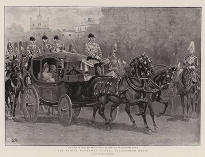 मार्लबोरो हाउस से निकलते हुए दुल्हन का जुलूस द्वारा John Charlton