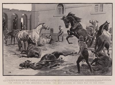 21 वीं लांसर्स ऑन द फ्रंट में ओमदुरमैन चार्ज के नायक द्वारा John Charlton