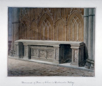 क्लेव्स स्मारक की ऐनी, वेस्टमिंस्टर एब्बे, लंदन, 1829। द्वारा जॉन चेसेल बकलर