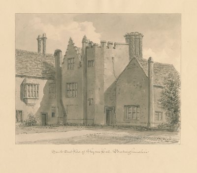 बकिंघमशायर - चेनीज हॉल: सीपिया ड्राइंग, 1824 द्वारा जॉन चेसेल बकलर