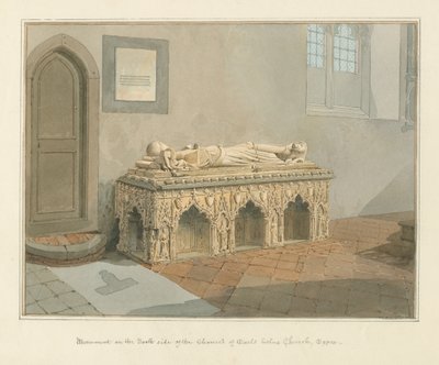 एसेक्स - इयरल्स कॉलन चर्च - स्मारक, 1824 द्वारा जॉन चेसेल बकलर