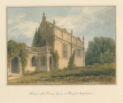 ऑक्सफ़ोर्डशायर - बूर्फोर्ड - द चैपल ऑफ द प्रियरी हाउस, 1821 द्वारा जॉन चेसेल बकलर