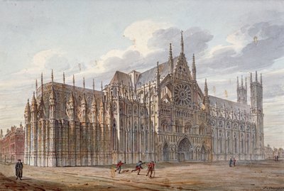 वेस्टमिंस्टर एब्बे, लंदन, 1816। द्वारा जॉन कोनी
