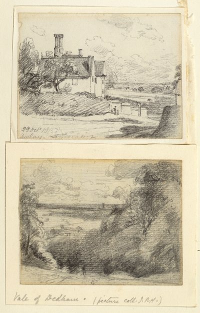 ए मैनर हाउस, 1815, और गन हिल, लंघम के पास से डेथम, c.1815 द्वारा जॉन कांस्टेबल