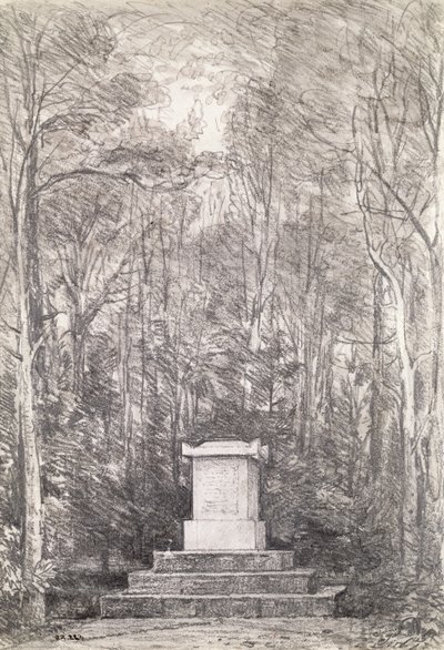 सेनोटुआ को सर जोशुआ रेनॉल्ड्स कोएलियर्टन हॉल, लीसेस्टरशायर, 1823 (पेंसिल ड्राइंग) में द्वारा जॉन कांस्टेबल