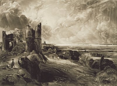 Hadleigh Castle, डेविड लुकास (1802-81) c.1832 (नक़्क़ाशी के साथ mezzotint) द्वारा उत्कीर्ण द्वारा जॉन कांस्टेबल