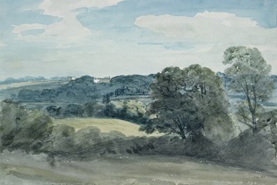 दूरी (जल रंग) में भवन द्वारा John Constable