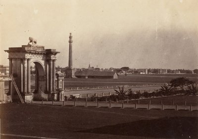 [गवर्नमेंट हाउस, कलकत्ता से चौरंगी का दृश्य], 1858-61। द्वारा जॉन कॉन्सटेंटाइन स्टेनली