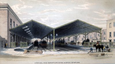 आगमन और प्रस्थान शेड, लंदन, 1839 द्वारा जॉन कुक बोर्न