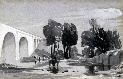 Blythe वियाडक्ट, हैम्पटन-इन-आर्डेन, c.1838 (कागज पर कलम और स्याही और धो) द्वारा जॉन कुक बोर्न