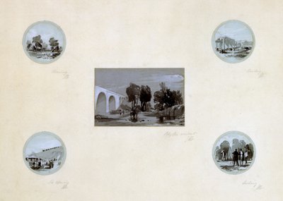 LBR की सफाई, निर्माण, समतलन और उद्घाटन, c.1838 (कागज पर कलम और स्याही और धोना) द्वारा जॉन कुक बोर्न
