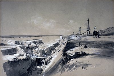 ट्रिंग कटिंग, हर्टफोर्डशायर, 1830 (कलम और स्याही और कागज पर धोना) द्वारा जॉन कुक बोर्न