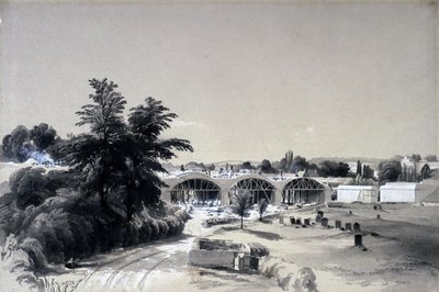 वेदोन, नॉर्थम्पटनशायर, 6 जुलाई 1837 (कलम और स्याही और कागज पर धोना) द्वारा जॉन कुक बोर्न
