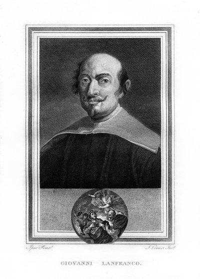 जियोवन्नी लानफ्रेंको, इतालवी बारोक चित्रकार थे, 1825। द्वारा जॉन कॉर्नर