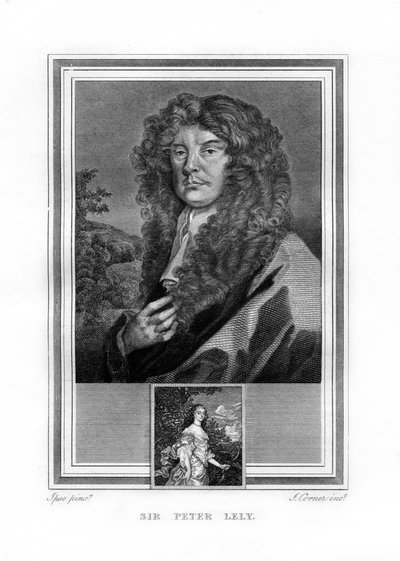 सर पीटर लेली, डच में जन्मे अंग्रेजी बारोक युग के चित्रकार, 1825। द्वारा जॉन कॉर्नर