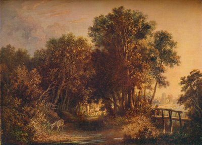 ए वुडेड लेन, c1790 द्वारा जॉन क्रोम