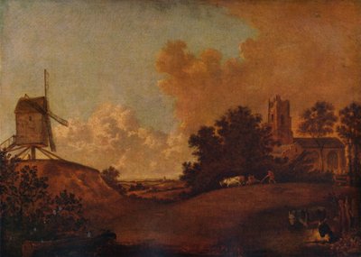 ओल्ड ऑर्डफोर्ड चर्च और मिल, सफोक, c1782 द्वारा जॉन क्रोम