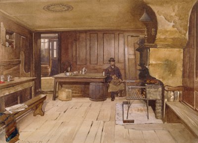 सीव पब्लिक हाउस, चर्च स्ट्रीट, माइनरीज़, लंदन, 1885 में टैप रूम का आंतरिक भाग द्वारा जॉन क्रोथर