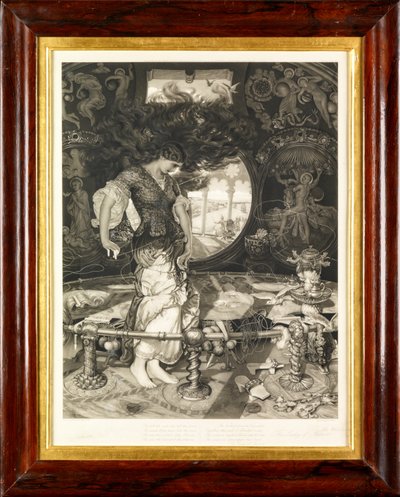 द लेडी ऑफ शालोट (mezzotint) द्वारा जॉन डगलस मिलर