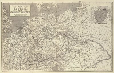 ऑस्ट्रिया और जर्मन साम्राज्य का नक्शा द्वारा John Dower
