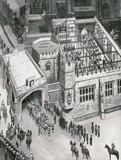 किंग जॉर्ज पंचम और क्वीन मैरी, लंदन का राज्याभिषेक, 1911। द्वारा जॉन डंकन