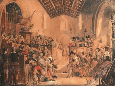 ए राउंडहेड कॉन्वेंटिकल: सर वॉल्टर स्कॉट द्वारा 1841 में "पीवर ऑफ द पीक" का एक दृश्य द्वारा जॉन एवरेट मिलिस