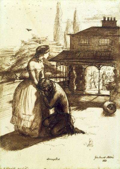 स्वीकार किया गया, 1853 (कागज पर पेन und ब्राउन स्याही) द्वारा जॉन एवरेट मिलिस