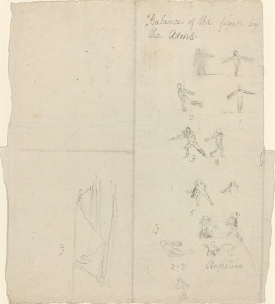 संतुलन और परिप्रेक्ष्य को दर्शाने वाले आंकड़े [रेक्टो] द्वारा जॉन फ्लैक्समैन