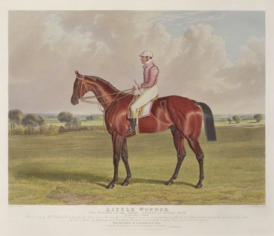 &39;लिटिल वंडर&39;, 1840 में एप्सोम में डर्बी स्टेक्स के विजेता, चार्ल्स हंट (1803-77) द्वारा उत्कीर्ण, पब। एस। und जे। फुलर द्वारा, 1840 (एक्वाटिंट) द्वारा जॉन फ्रेडरिक हेरिंग सीनियर