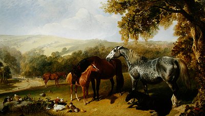 एक लैंडस्केप में मार्स और फ़ॉल्स (कैनवास पर तेल) द्वारा जॉन फ्रेडरिक हेरिंग सीनियर