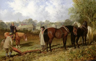 सुबह: हल, 1848 की तैयारी द्वारा John Frederick Herring Senior