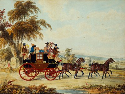 द ब्राइटन - लंदन कोच ओपन रोड पर, 1831 द्वारा जॉन फ्रेडरिक हेरिंग सीनियर