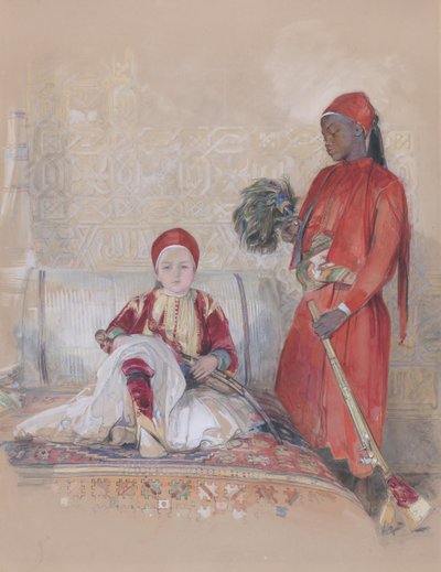 इस्कंदर बे और उनके नौकर, सीए। 1848. द्वारा जॉन फ्रेडरिक लुईस