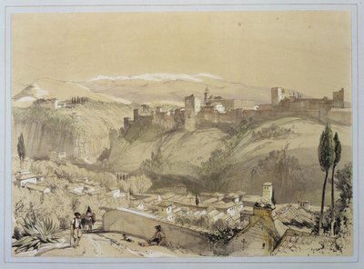 जेम्स डफिल्ड हार्डिंग (1798-1863), 1835 द्वारा उत्कीर्ण &39;स्केचेस एंड ड्रॉइंग ऑफ द अल्हैम्ब्रा&39;, अल्बे से अल्हम्बरा द्वारा जॉन फ्रेडरिक लुईस