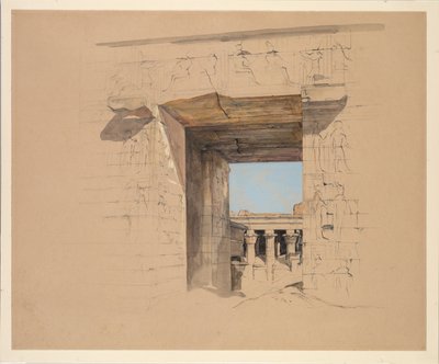 एडफू का मंदिर: 1850 का तोरण द्वार। द्वारा जॉन फ्रेडरिक लुईस
