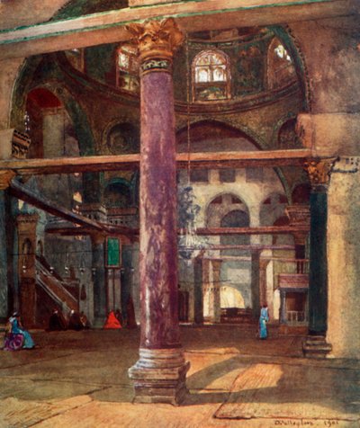 दक्षिण-पूर्व, 1902 से एल अक्सा की मस्जिद का आंतरिक भाग। द्वारा जॉन फुललीवे