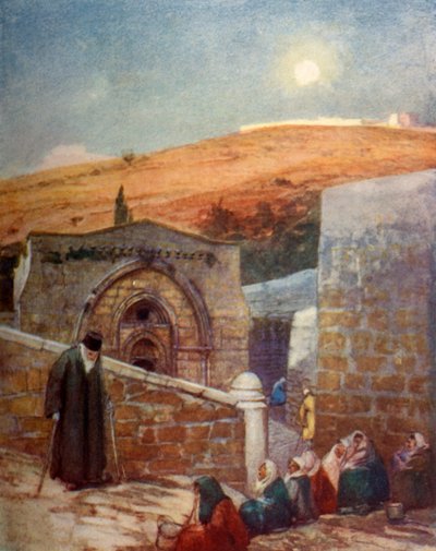 ऑलिव्स पर्वत के पैर में वर्जिन के मकबरे का चैपल, 1902। द्वारा जॉन फुललीवे