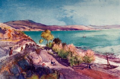 गैलील की झील, टिबेरिस, 1902 से उत्तर की तलाश में। द्वारा जॉन फुललीवे