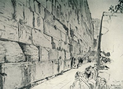 द वॉल ऑफ द वेलिंग-प्लेस, 1902। द्वारा जॉन फुललीवे